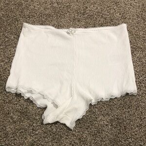 Cotton On Body White Lace Trim Pajama Shorts